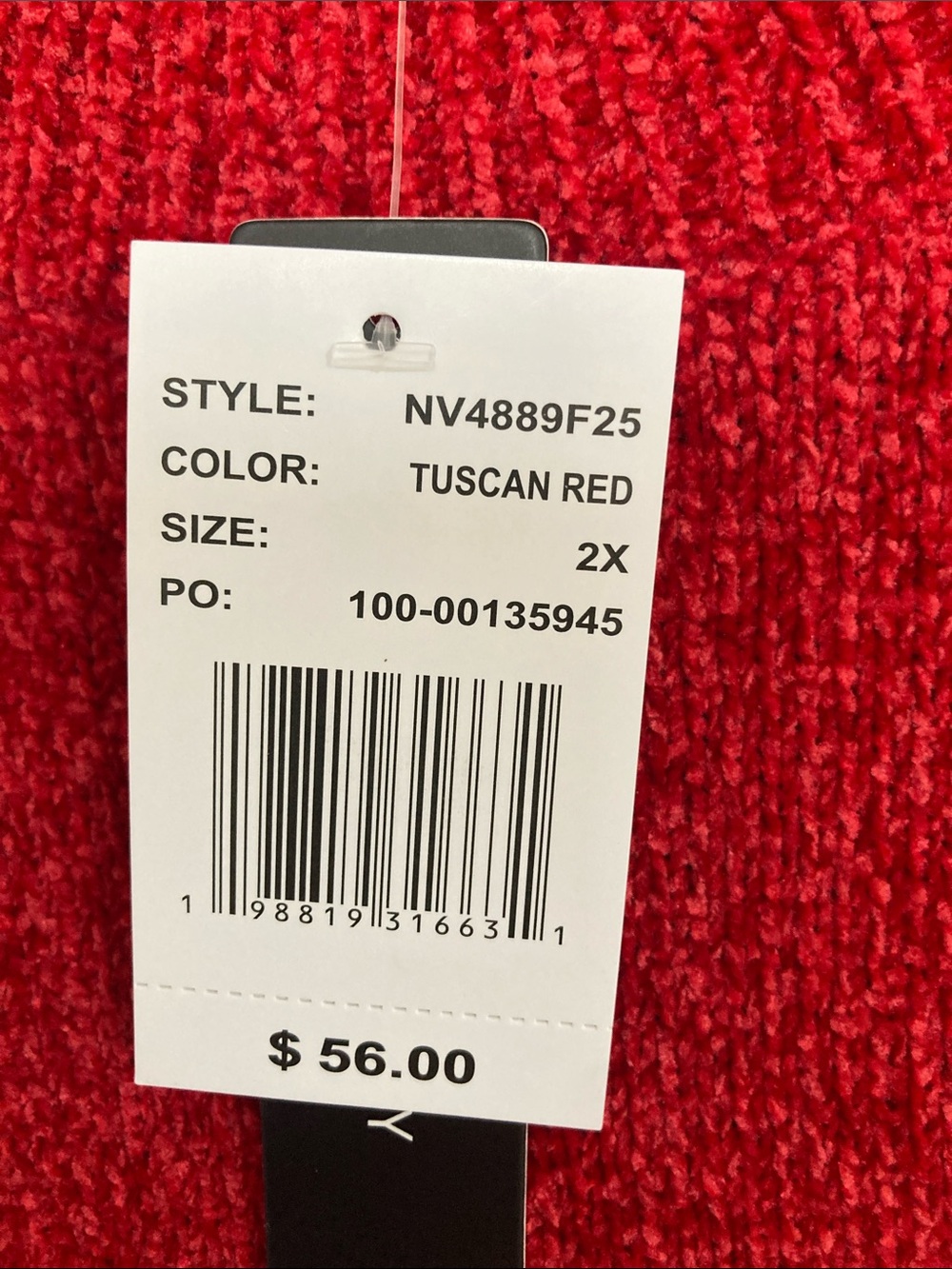 Napa valley Tuscan red sweater size 2X - Picture 17 of 17